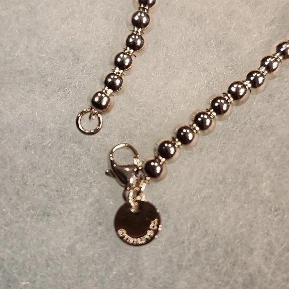 TIFFANY Pink Heart Tag Bead Bracelet in Silver, 4mm 💗 - Picture 12 of 15